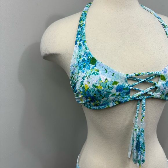 VS Teal Floral Bikini Set - Picture 3 of 13